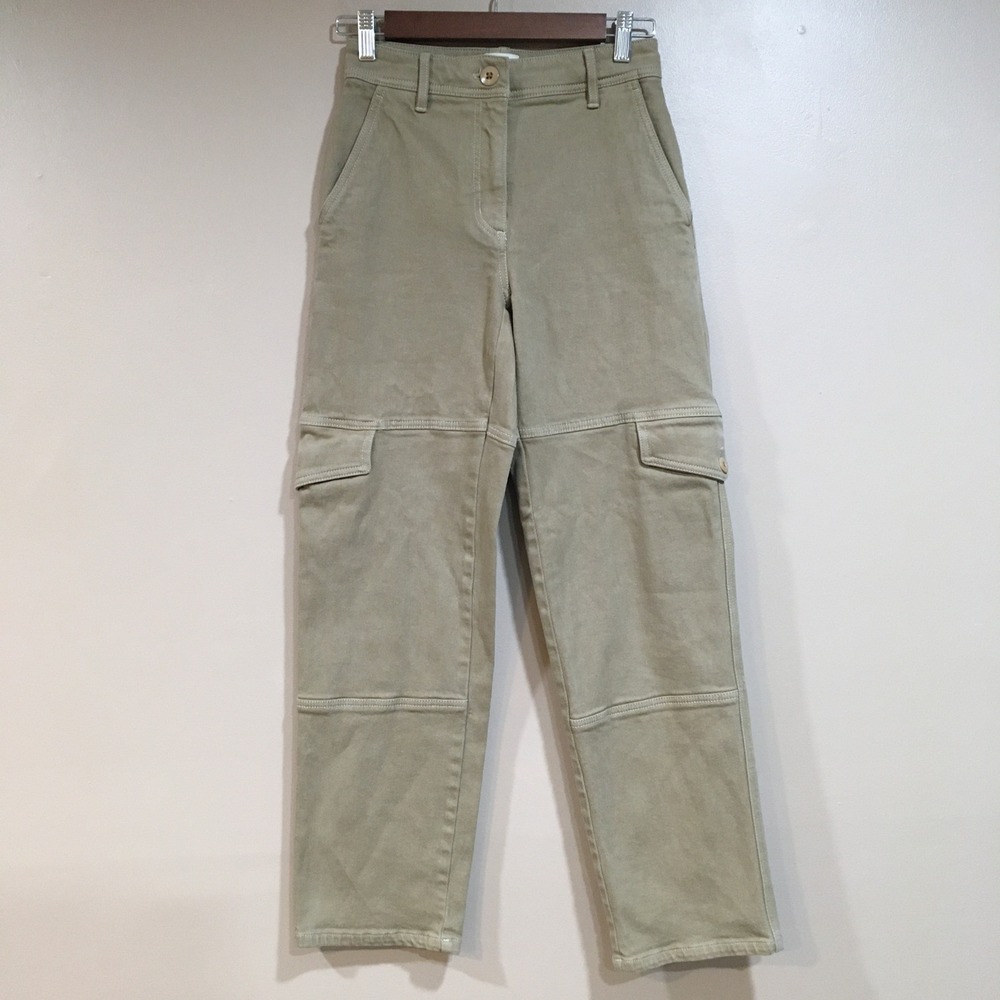 Aritzia Wilfred Free High Rise Cargo Pants Womens 00 Khaki Boho Festival Utility